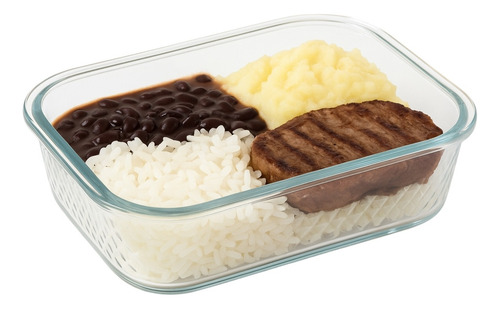Kit 6 Pote Hermético Vidro Marmita Freezer Microondas 370ml