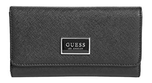 Cartera Delgada Saffiano Con Logotipo Abree De Guess Factory