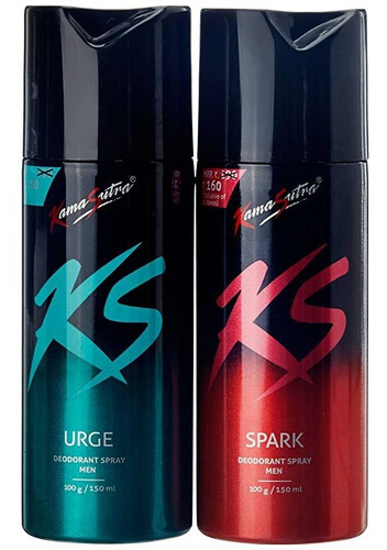 Kama Sutra Ks Spark With Urge Combo Deo Spray For Men, 150ml