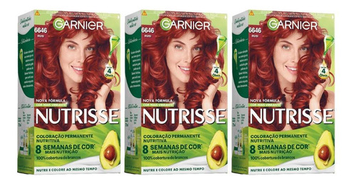 Coloração Nutrisse 66.46 Rubi-kit C/3un