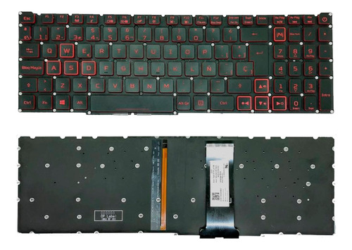 Teclado Acer Nitro 5 7 An515-54  An515-55 An517-51  Backlit 