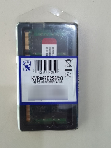 Memoria Ram Laptop 2 Gb. Ddr2, Pc2-5300/667mhz.