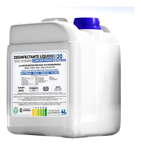 4l Desinfectante Concentrado Para Diluir
