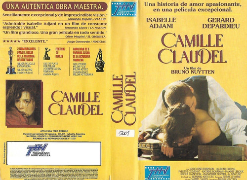 Camille Claudel Vhs Isabelle Adjani Gérard Depardieu 1988