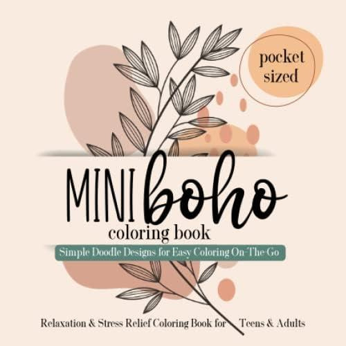 Libro: Mini Boho Coloring Book For Adults & Teens | Pocket S