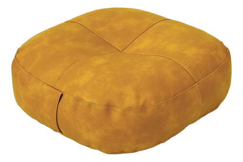 Puf Otomano Decorativo Con Almohada De Suelo Amarillo