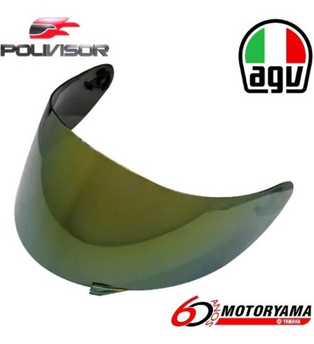 Viseira Capacete Dourada Agv K3sv K1 Polivisor Envio Hoje!