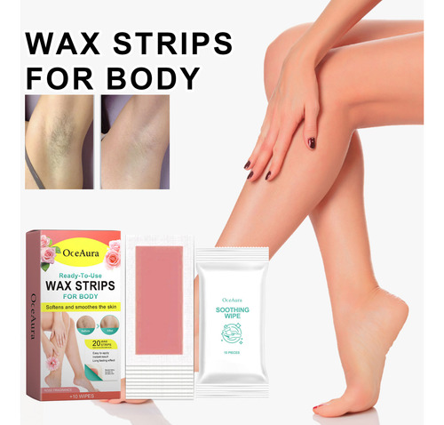 Tiras De Cera F Para Cuerpo, 20 Unidades, Para Cabello Remo