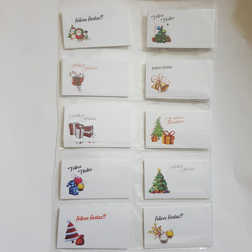 Tarjetas Candy Personales Navidad Felices Fiestas X 100