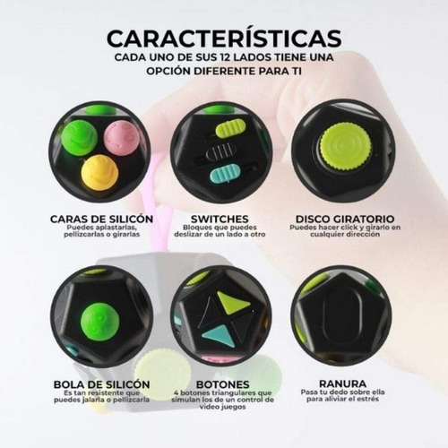 Fidget Juguete De 12 Lados Alivio Del Estrés Y La Ansiedad