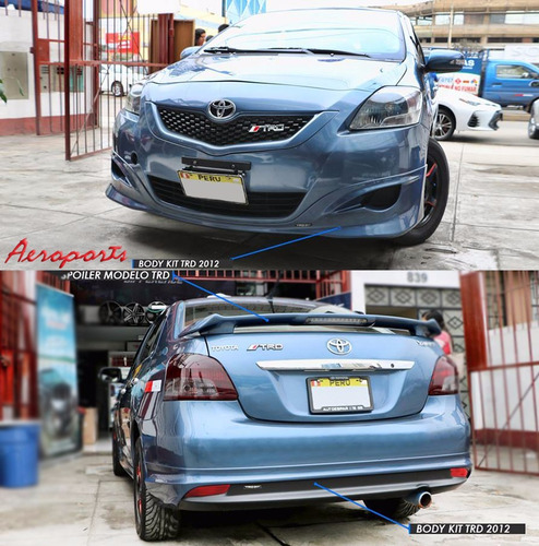 Body Kit Trd Para Toyota Yaris 2007 - 2012