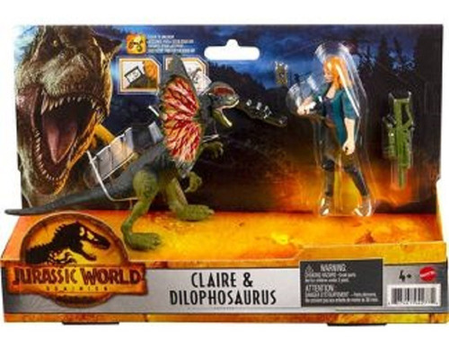 Dinosaurios Jurassic World Dominion Claire & Dilophosaurus