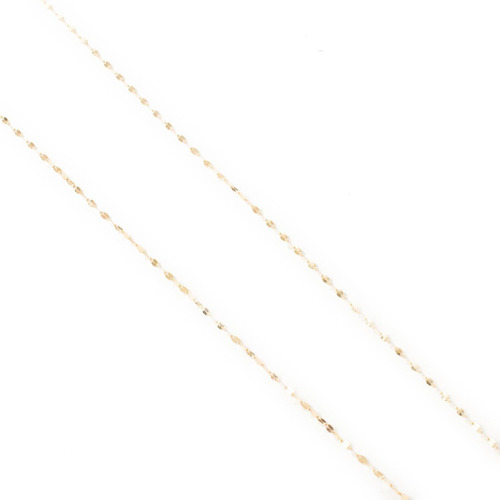 Cadena Grano De Café 1.5mm 50cm Oro Italiano Solido 10k Color Dorado