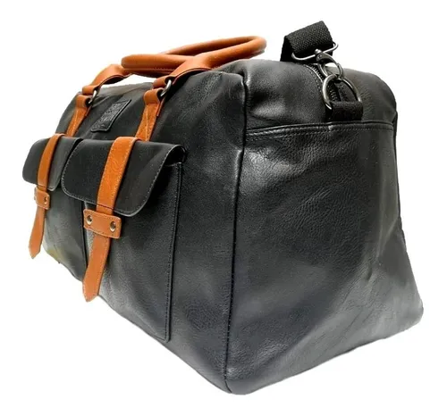 Moda Es Bolso De Viaje De Cuero Acolchado Mujer Para Hombre Deporte Bolso  De Mano Grande