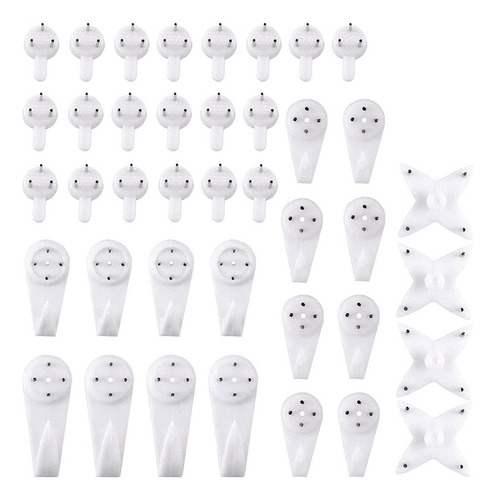 40 Tornillos Para Clavos Invisibles, Ganchos De Pared, Colga