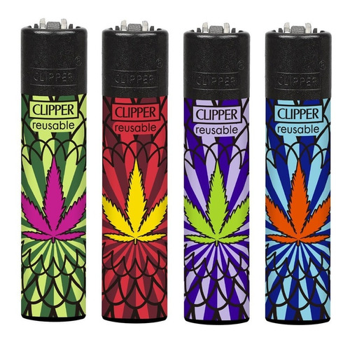 Encendedor Clipper Hypnotic Leaves X4 - Ramos Grow