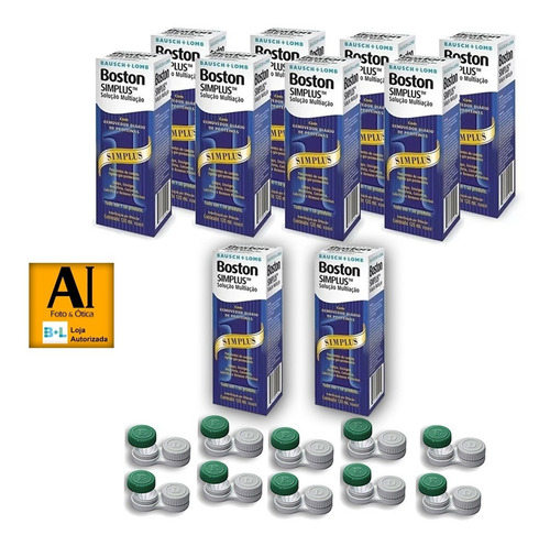 Imagem 1 de 4 de Solução Boston Simplus 120ml Multiação + Estojo- 10 Caixas