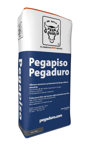 Pegapiso Pegaduro. Gris 20 Kgs 