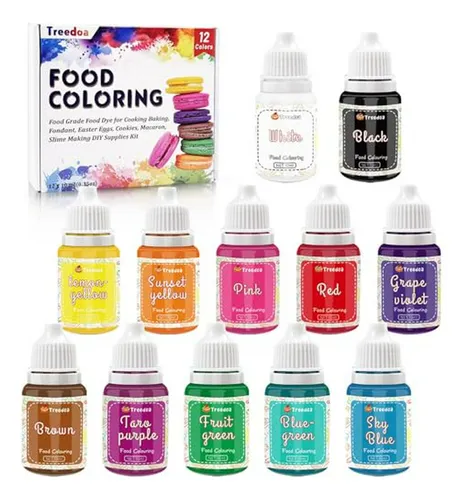 comprar Set De Colorantes Comestibles Líquidos 12 Colores 10ml Para 