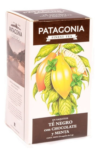 3 Cajas Té Negro Con Chocolate Y Menta Patagonia - Dw