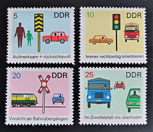 Alemania Ddr, Serie Yv 1140-3 Prev Accidentes 69 Mint L18535