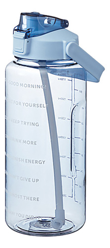 Hj 2025 Botella De Agua De 2 Litros Con Marcador, Pajita Y