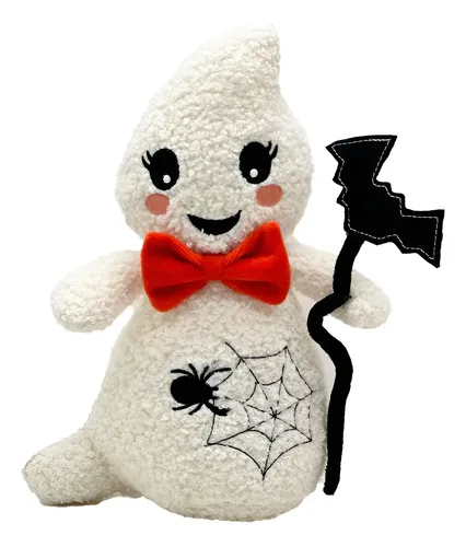 Peluche Fantasma De 10 Cm | Muñeco De Peluche Suave Y Lavable | Decoración De Halloween Y Compañero De Abrazos Para Viajes Y Hogar