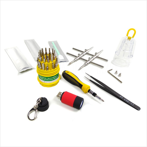 Kit Chave Reparo + Abrir Lente +3 Swab +pinça + Lanterna Usb