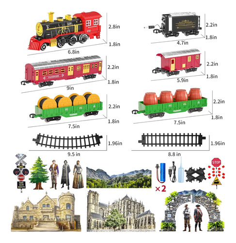 Locomoto Train Set - Juguetes De Tren Para Niños Y Niñas Con