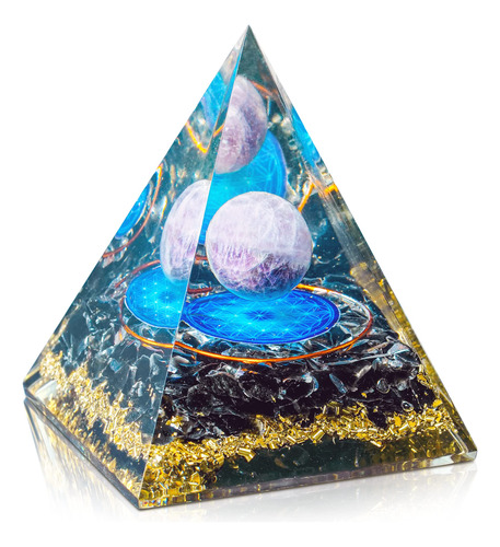 Piramide De Orgone Grande Para Energia Positiva - Amethyst C