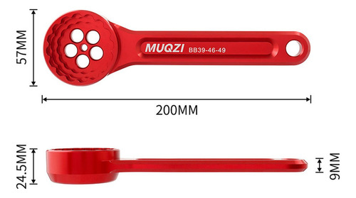 Wpd Herramienta De Pedalier Para Bicicleta, Llave Para Rojo