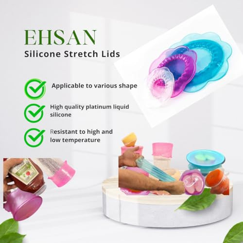 Tapas Elásticas De Silicona Ehsan Para Almacenamiento De Ali