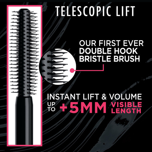 Máscara Loréal Paris Telescopic Lift Alargadora Negra 10 Ml