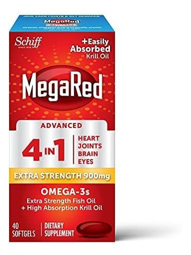 Megared Advanced 4in1 Softgels - Omega-3 Fish &krill Oil Su