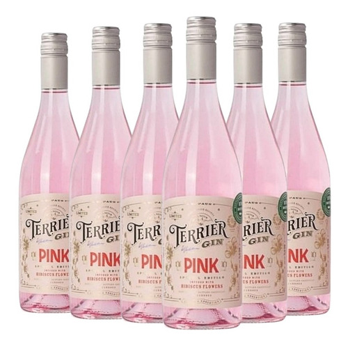 Gin Terrier Pink Caja X 6 X 750ml. --