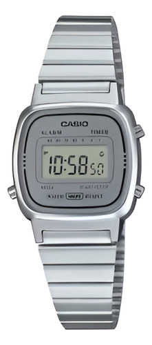 Relógio Casio La670wa-7df Digital Original Com Garantia Prateado Prateado Prateado
