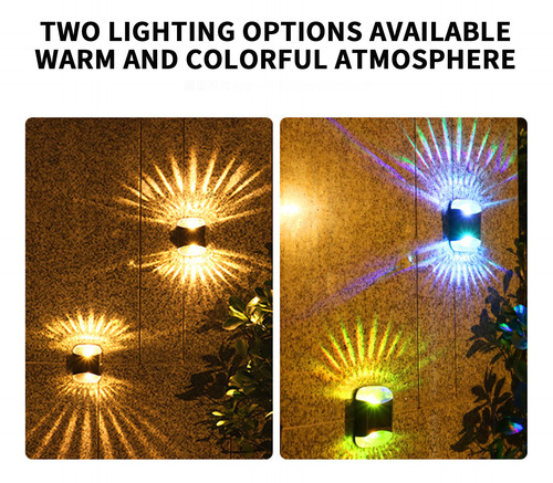 Luces Solares Led Para Exteriores Con Luz Nocturna En V, Foc