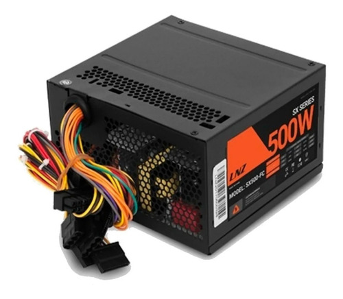 Imagen 1 de 2 de Fuente de alimentación para PC LNZ SX Series SX500-FC 500W negra 115V/230V