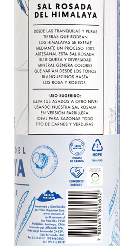 Imagen 3 de 3 de Sal Rosada Del Himalaya Parrillera