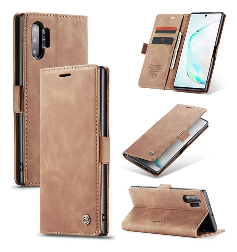 Funda Cartera Flip Caseme Para Samsung Galaxy Note 10 Plus