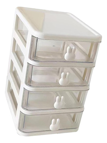 Organizador De Mostrador Con Caja De Blanco 4 Capas