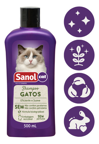 Shampoo Gatos Sanol Dog 500ml