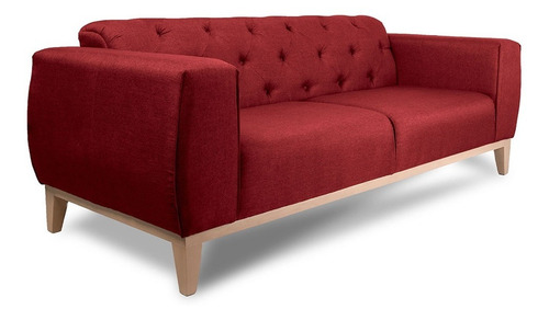 Sofá De 3 Plazas Arely Rojo Këssa Muebles