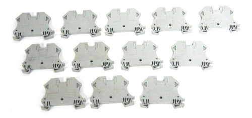 Lot Of 12 Allen Bradley 1492-j4 Gray Terminal Blocks 4mm Vvm