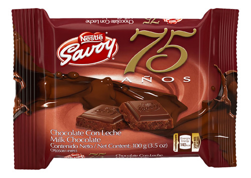 Chocolate Con Leche Savoy 75 Aniversario