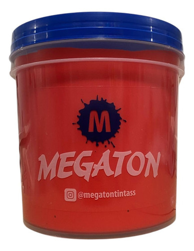Balde Cimento Queimado Fosco Megaton 5kg Rende 14m² Cor Vermelho Amor