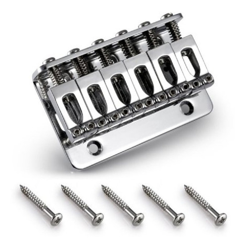 Imagem 1 de 6 de Ponte Fixa Hard Tail Para Guitarra - Cromada