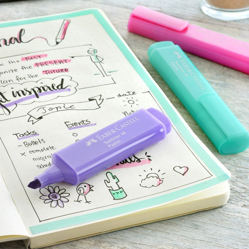 Set 4 Marcadores Marcatextos Color Pastel Faber Castell Tl46