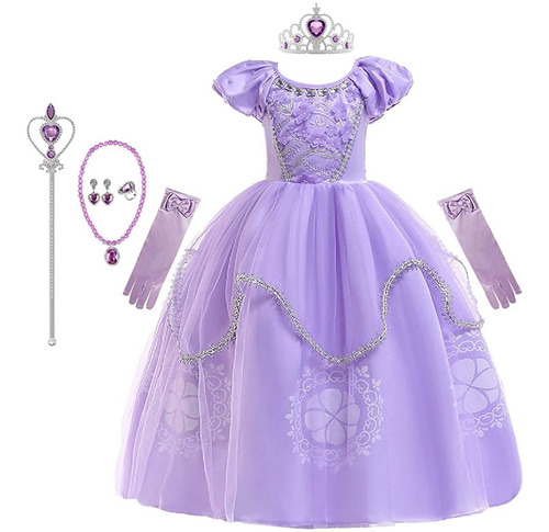 Girls Rapunzel Princess Sofia Disfraz Fancy Vestido Hal...