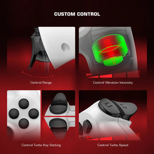 Gamesir T3s White Controlador Inalámbrico Para Switch Pc